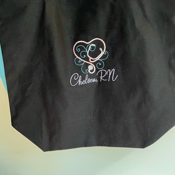 Embroidered Nurse Tote bag. Great gift for Mother’s Day., & includes Nurse name - Picture 2 of 6